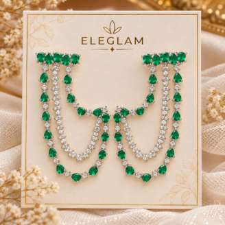 Emerald Cascade Chandelier Earrings