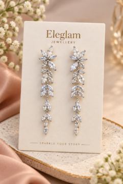 Floral Leaf Chandelier Earrings