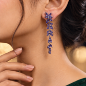 Lavender Vine Earring Portrait