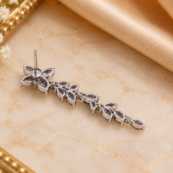 Silver Floral Vine Earring Still Life